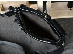Black Leather Fanny Pack Mens Waist Bag Hip Pack Belt Bag for Men - iwalletsmen