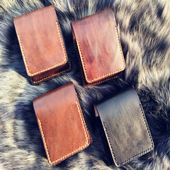 Badass Leather Mens Cigarette Case Cigarette Holder Belt Pouch with Belt Loop for Men - iwalletsmen