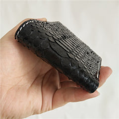 [On Sale] Cool Handmade Mens Billfold Wallet Snake Skin Small Wallet Slim Wallet billfold Wallet - iwalletsmen