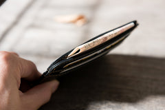 Handmade Leather Mens Cool billfold Wallet Card Holder Small Card Slim Wallets for Men - iwalletsmen