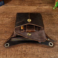 Leather Belt Pouch Mens Small Cases Waist Bag Hip Pack Belt Bag Fanny Pack Bumbag for Men