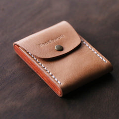 Handmade Wooden Coffee Leather Mens 10pcs Cigarette Case Cool Custom Cigarette Holder for Men - iwalletsmen