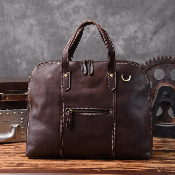 Genuine Leather Mens Cool Messenger Bag Briefcase Work Bag Business Bag for men