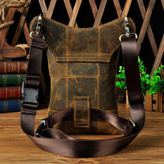 men's leg bag Leather Drop Leg Bag Mens Leather Thigh Bag Left Leg Pack Motorcycle Thigh Bag Belt Pouch 