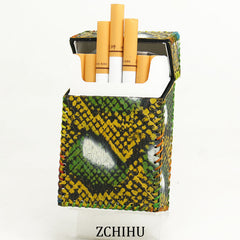 Cool Snake Leather Mens Cigarette Holder Case Handmade Cigarette Holder for Men - iwalletsmen