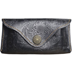 Handmade Leather Floral Sunglass Case Mens Women Cool Glasses Box Glasses Case Glasses Holder for Men