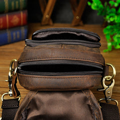 Leather Belt Pouch Mens Small Cases Waist Bag Hip Pack Belt Bag Fanny Pack Bumbag for Men