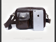 Genuine Leather Mens Cool Messenger Bag Chest Bag Bike Bag Cycling Bag for men