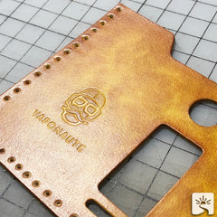 Handmade Leather Brown Skull Mens LA PETITE BOX Holder Cigarette Case for Men - iwalletsmen
