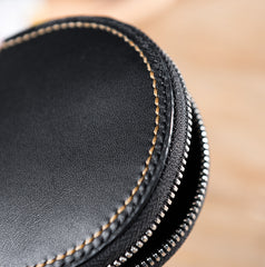 Handmade Leather Mens Cool Change Coin Wallet Coin Holder Coin Pouch Case for Men