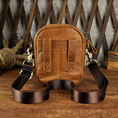 Leather Belt Pouch Mens Small Cases Waist Bag Hip Pack Belt Bag Fanny Pack Bumbag for Men