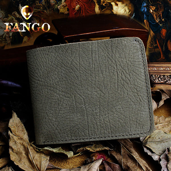 Handmade Leather Mens Cool Slim Leather Wallet Men billfold Wallets Bifold for Men