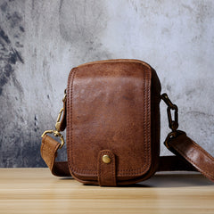 Leather Belt Pouch Mens Small Cases Waist Bag Hip Pack Belt Bag Fanny Pack Bumbag for Men