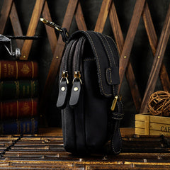 Leather Belt Pouch Mens Small Cases Waist Bag Hip Pack Belt Bag Fanny Pack Bumbag for Men