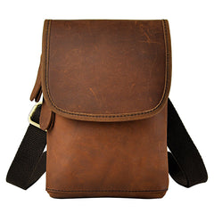 Leather Belt Pouch Mens Cases Waist Bag Hip Pack Belt Bag Fanny Pack Bumbag for Men