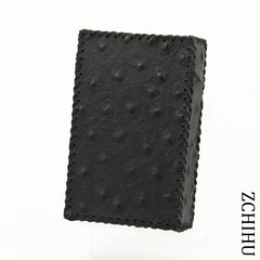 Cool Handmade Leather Mens Black Engraved Cigarette Holder Case for Men - iwalletsmen