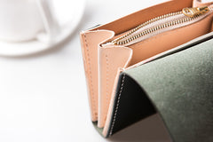 Handmade Leather Mens Cool billfold Wallet Card Holder Small Card Wallets for Men Women