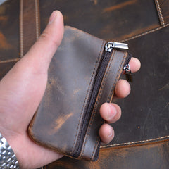 Genuine Leather Mens Wallet Cool billfold Card Coin Holder Wallet Purse for Mens - iwalletsmen