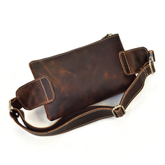 Vintage Leather Fanny Pack Mens Waist Bag Hip Pack Belt Bag for Men - iwalletsmen