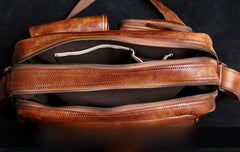 Genuine Leather Mens Cool Messenger Bag Chest Bag Bike Bag Cycling Bag for men