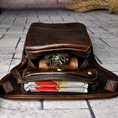 Leather Belt Pouch Mens Small Cases Waist Bag Hip Pack Belt Bag Fanny Pack Bumbag for Men