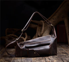 Leather Sling Bag for Men Vintage Chest Crossbody Bag For Mens - iwalletsmen