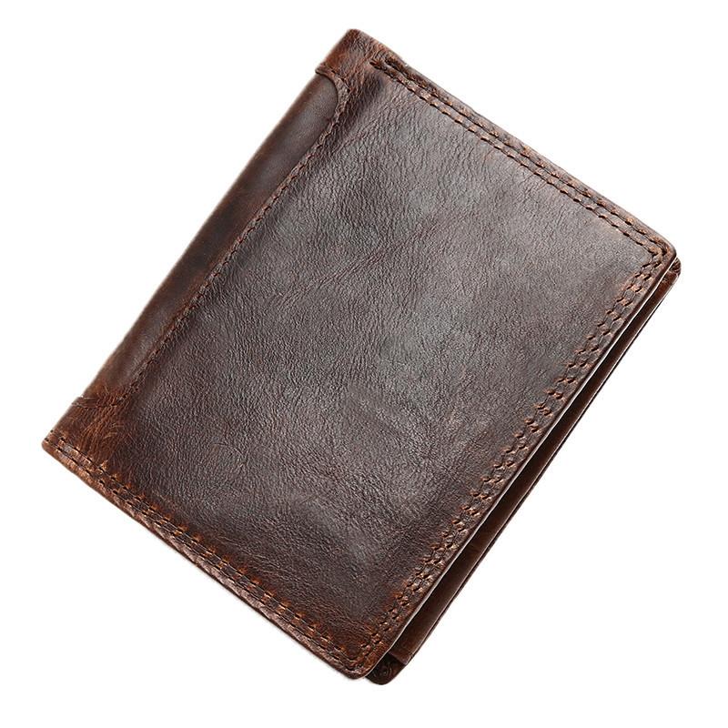 Vintage Leather Small Mens Wallet Bifold billfold Wallet for Men - iwalletsmen