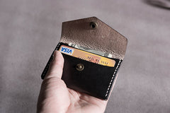 Handmade Leather Mens Cool billfold Wallet Card Holder Small Card Slim Wallets for Men - iwalletsmen