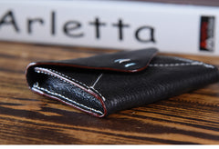 Handmade Mens Cool billfold Leather Wallet Men Small Card Slim Wallets Bifold for Men - iwalletsmen