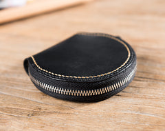 Handmade Leather Mens Cool Change Coin Wallet Coin Holder Coin Pouch Case for Men
