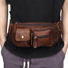 Leather Belt Bag Mens Fanny Back Waist Bag Fanny Bags For Men - iwalletsmen
