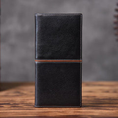 Handmade Leather Mens Cool Slim Leather Wallet Men Small Wallets Bifold for Men - iwalletsmen