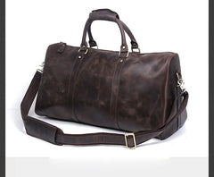 Genuine Leather Mens Cool Weekender Bag Travel Bag Duffle Bags Overnight Bag Holdall Bag for men