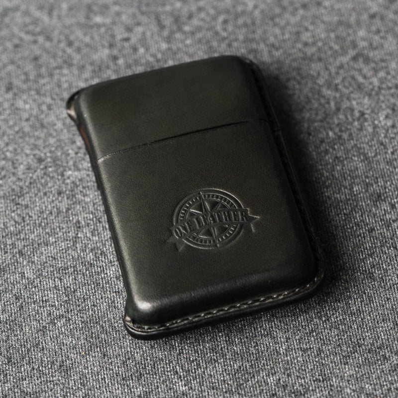 Handmade Black Leather Mens 10pcs Cigarette Holder Case Cool Custom Cigarette Case for Men - iwalletsmen