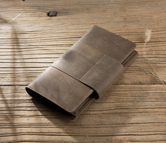 Handmade Leather Mens Travel Wallet Passport Leather Wallet Long Phone Wallets for Men