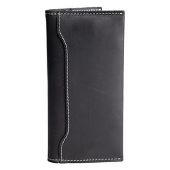 Handmade Leather Mens Clutch Wallet Cool Leather Wallet Long Phone Wallets for Men
