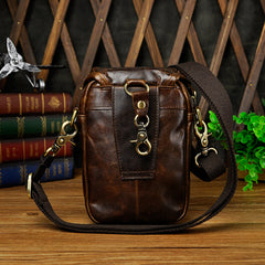 Leather Belt Pouch Mens Small Cases Waist Bag Hip Pack Belt Bag Fanny Pack Bumbag for Men