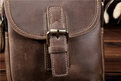 Leather Belt Pouch Mens Small Cases Waist Bag Hip Pack Belt Bag Fanny Pack Bumbag for Men