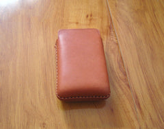 Handmade Brown Leather Mens Cigarette Case Cigarette Holder Case for Men - iwalletsmen