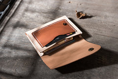 Handmade Leather Mens Cool billfold Wallet Card Holder Small Card Slim Wallets for Men