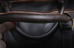 Genuine Leather Mens Cool Weekender Bag Travel Bag Duffle Bags Overnight Bag Holdall Bag for men
