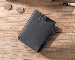 Handmade Leather Mens Cool billfold Wallet Card Holder Small Card Slim Wallets for Men