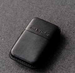 Handmade Brown Leather Mens 11pcs Cigarette Holder Case Cool Custom Cigarette Case for Men - iwalletsmen
