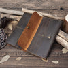 Handmade Leather Mens Cool Long Leather Wallet Passport Wallet Travel Wallet for Men