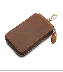 Handmade Leather Mens Cool Key Wallet Car Key Holder Case Card Wallet for Men