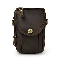 Leather Belt Pouch Mens Small Cases Waist Bag Hip Pack Belt Bag Fanny Pack Bumbag for Men