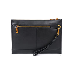 Handmade Leather Mens Chinese Dragon Clutch Cool Slim Wallet Zipper Clutch Wristlet Wallet for Men - iwalletsmen