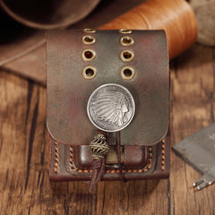 Cool Mens Leather Indian CIGARETTE HOLDER CASE WITH Zippo LIGHTER HOLDER FOR MEN - iwalletsmen