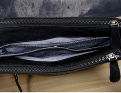 Genuine Leather Mens Cool Messenger Bag Chest Bag Bike Bag Cycling Bag for men
