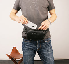 Leather Mens FANNY PACK MENS WAIST BAG HIP PACK BELT BAG FOR MEN - iwalletsmen
